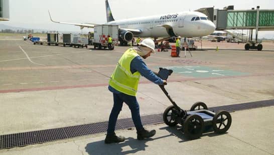 Estudio con Georadar en el Aeropuerto de Guadalajara