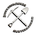 Logotipo de investigaciones subterráneas detectores de tesoros